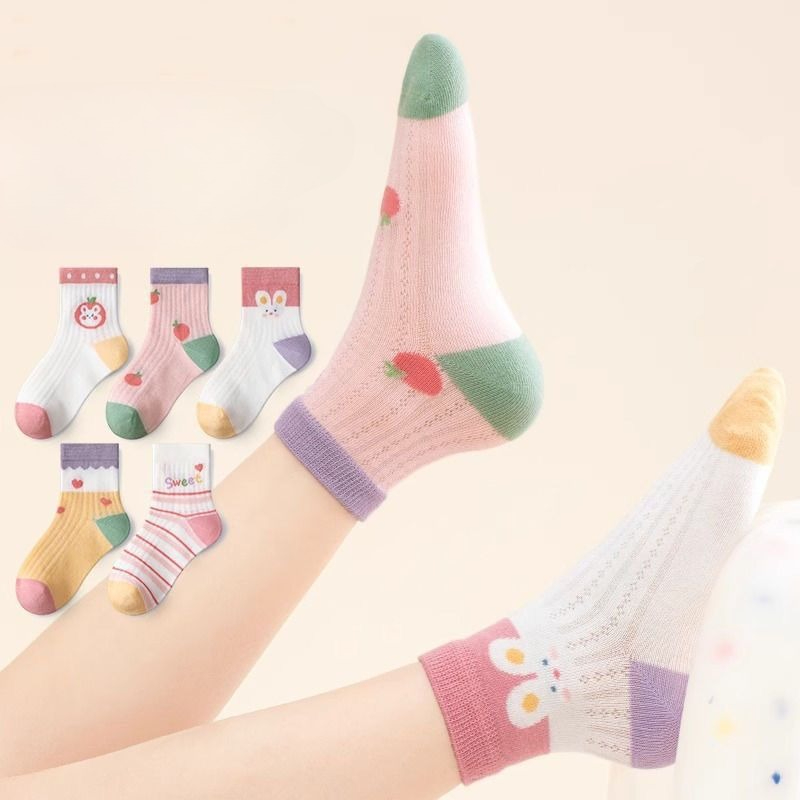 Baby Clothing Patterns - Kids Socks 5 Pairs/Lot Spring Summer