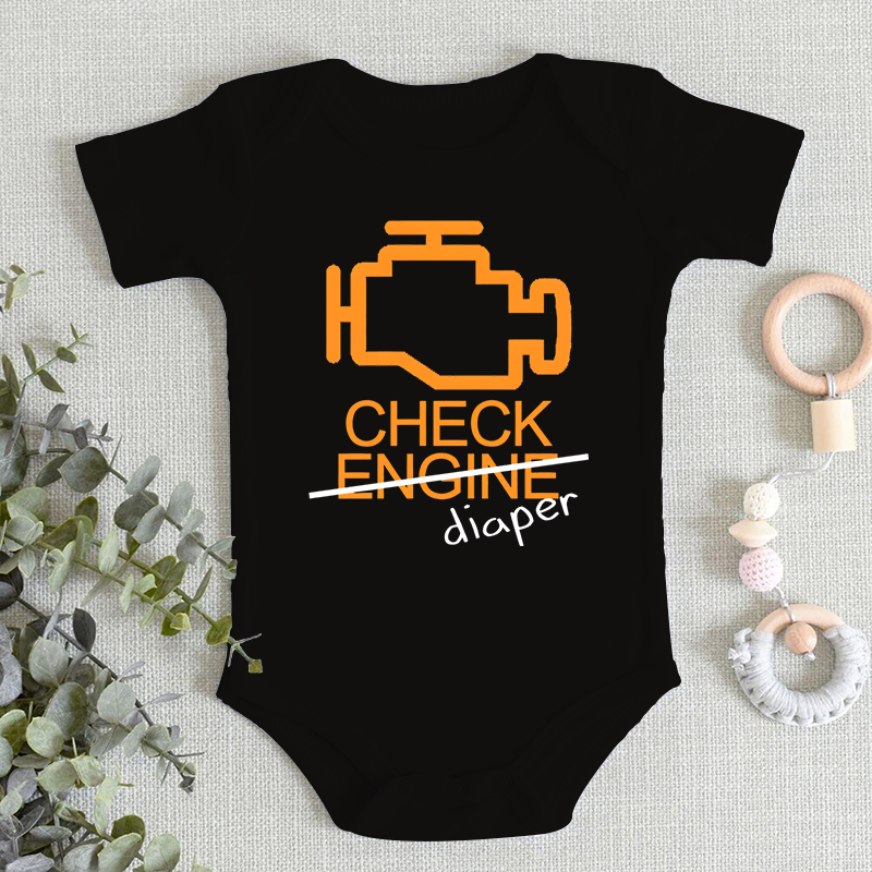 Baby Clothing Deals - Funny Check Diaper Letter Design Skin