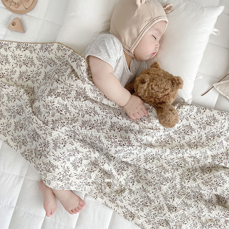 Muslin Swaddle Wrap - Summer Baby Blanket 2 Layer Thin