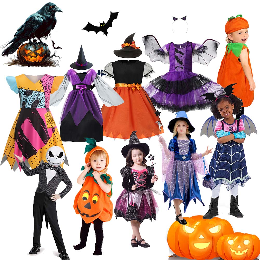Baby Clothing Sizes - Kids Halloween Witch Pumpkin Cosplay Dress