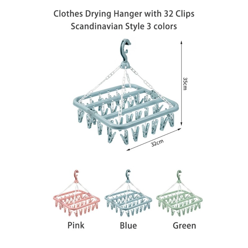 Clothes Drying Hanger with 32  - Baby Clothing Drying Rack recension och pris