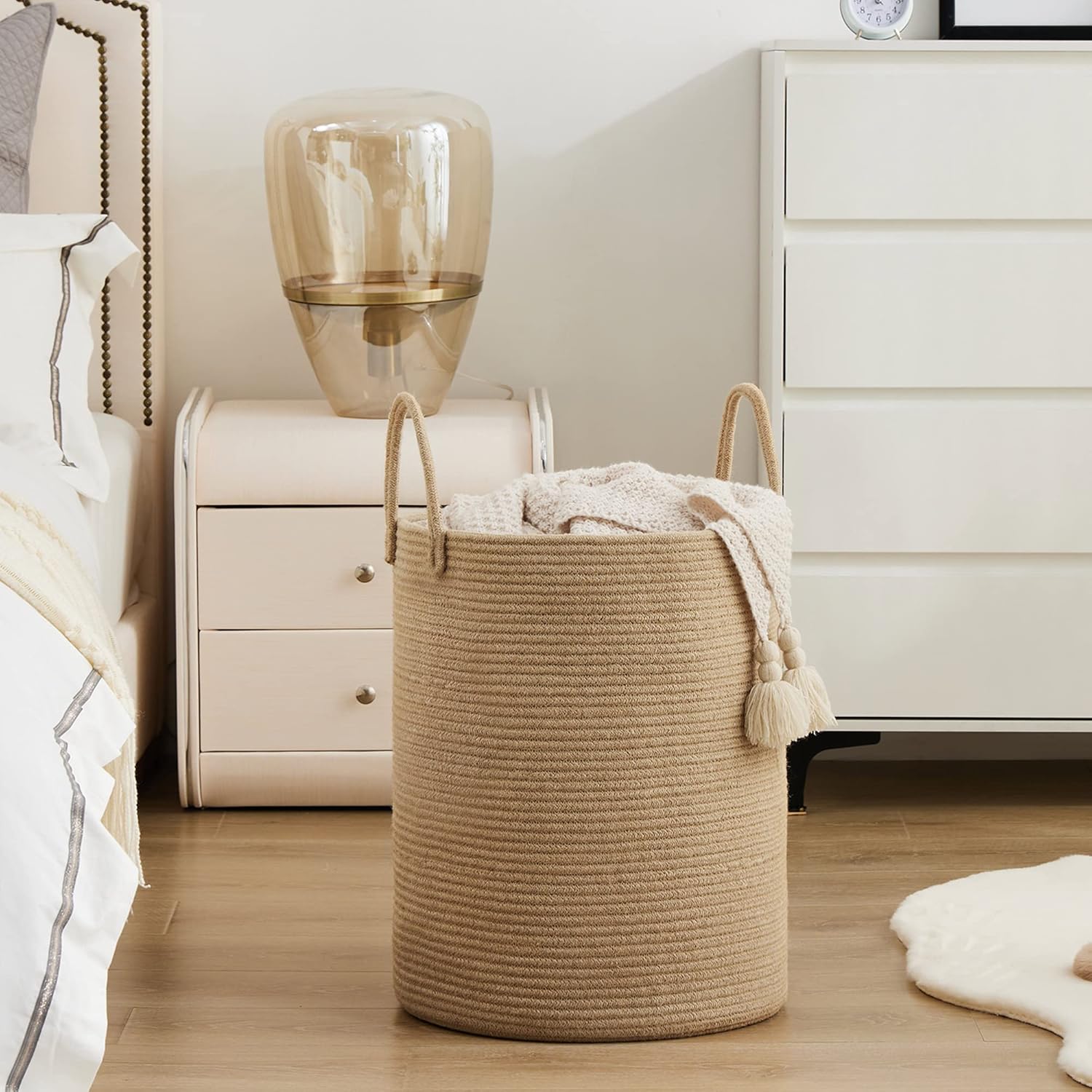 Large Storage Basket Tall Wove - Baby Clothing Hamper recension och pris