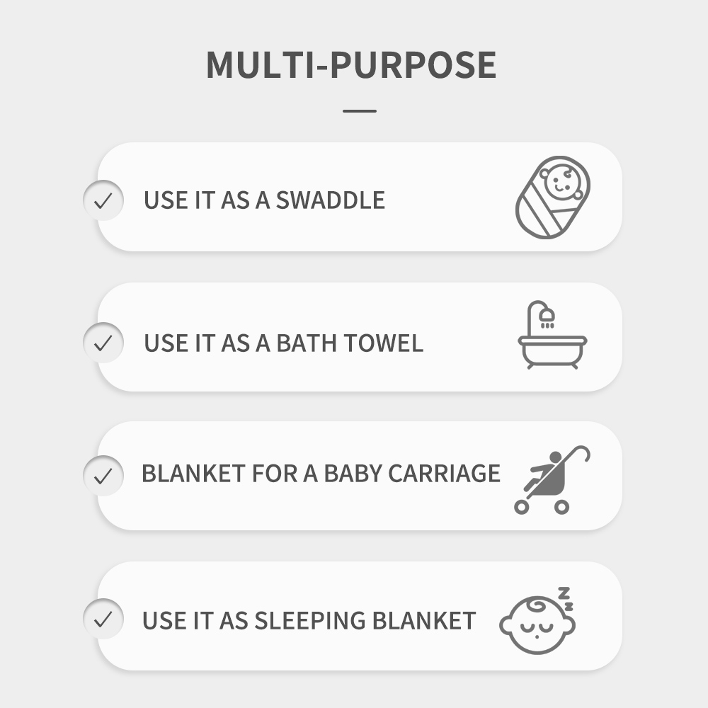 Happyflute 120x110cm Muslin Ba - Muslin Swaddle Wrap recension och pris