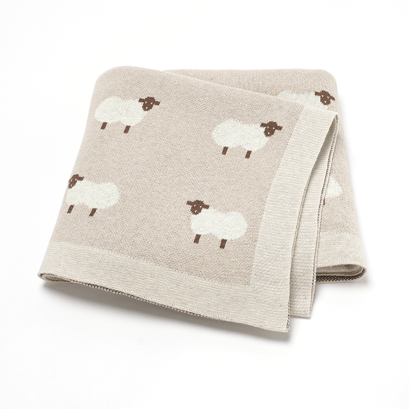 Cute Sheep Print Muslin Newbor - Muslin Swaddle Wrap recension och pris