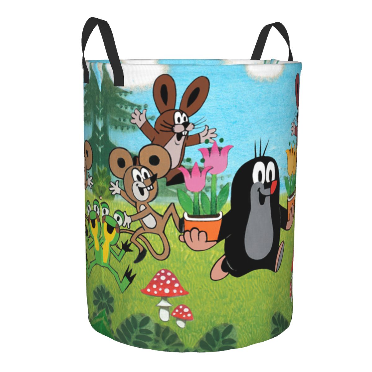 Happy Mole Laundry Basket Coll - Baby Clothing Hamper recension och pris