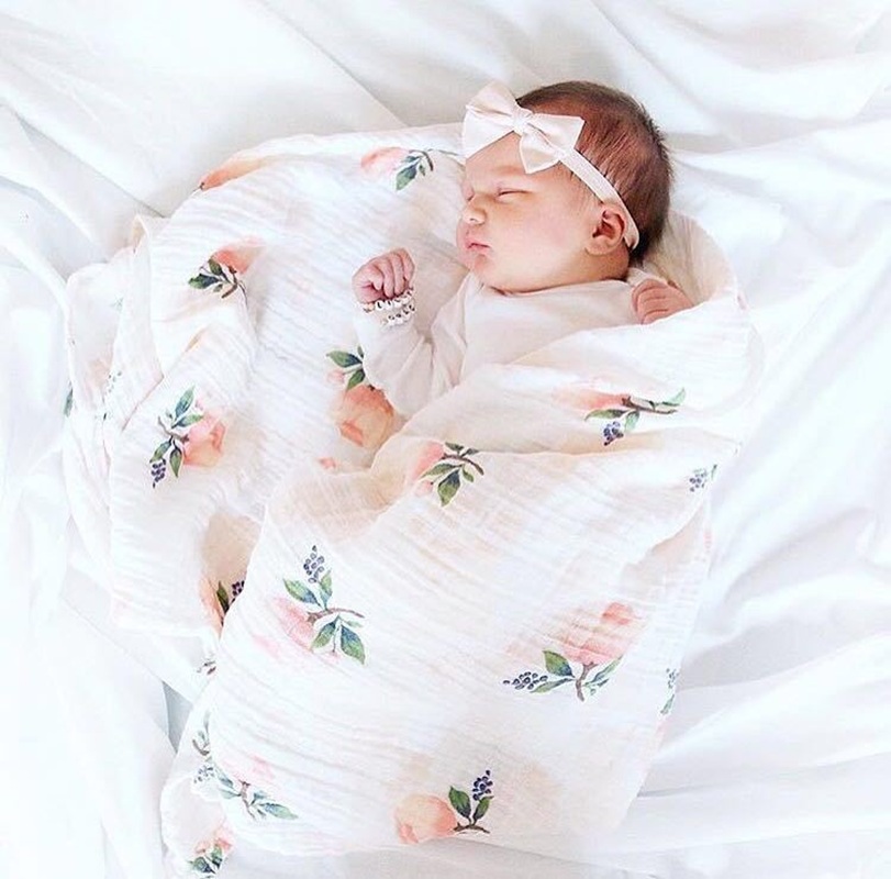 Rose 120x120cm 70% Bamboo 30%  - Muslin Swaddle Wrap recension och pris