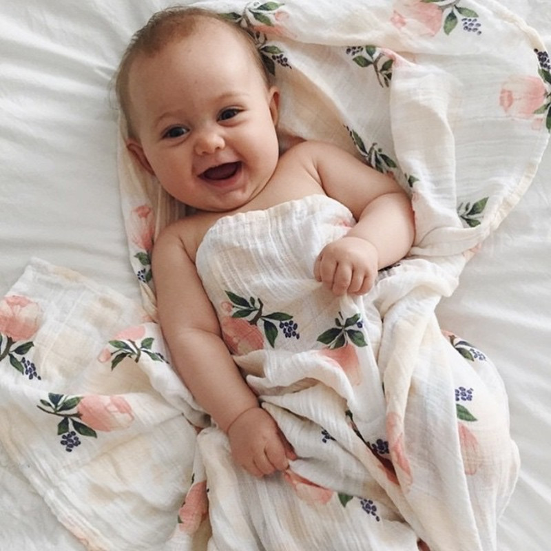 Rose 120x120cm 70% Bamboo 30%  - Muslin Swaddle Wrap recension och pris