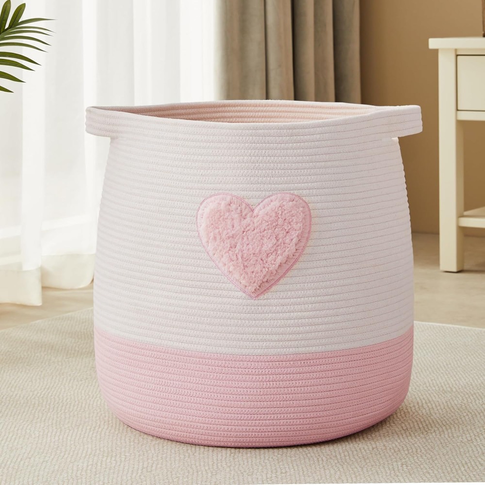 Pink Laundry Basket Hamper for - Baby Clothing Hamper recension och pris