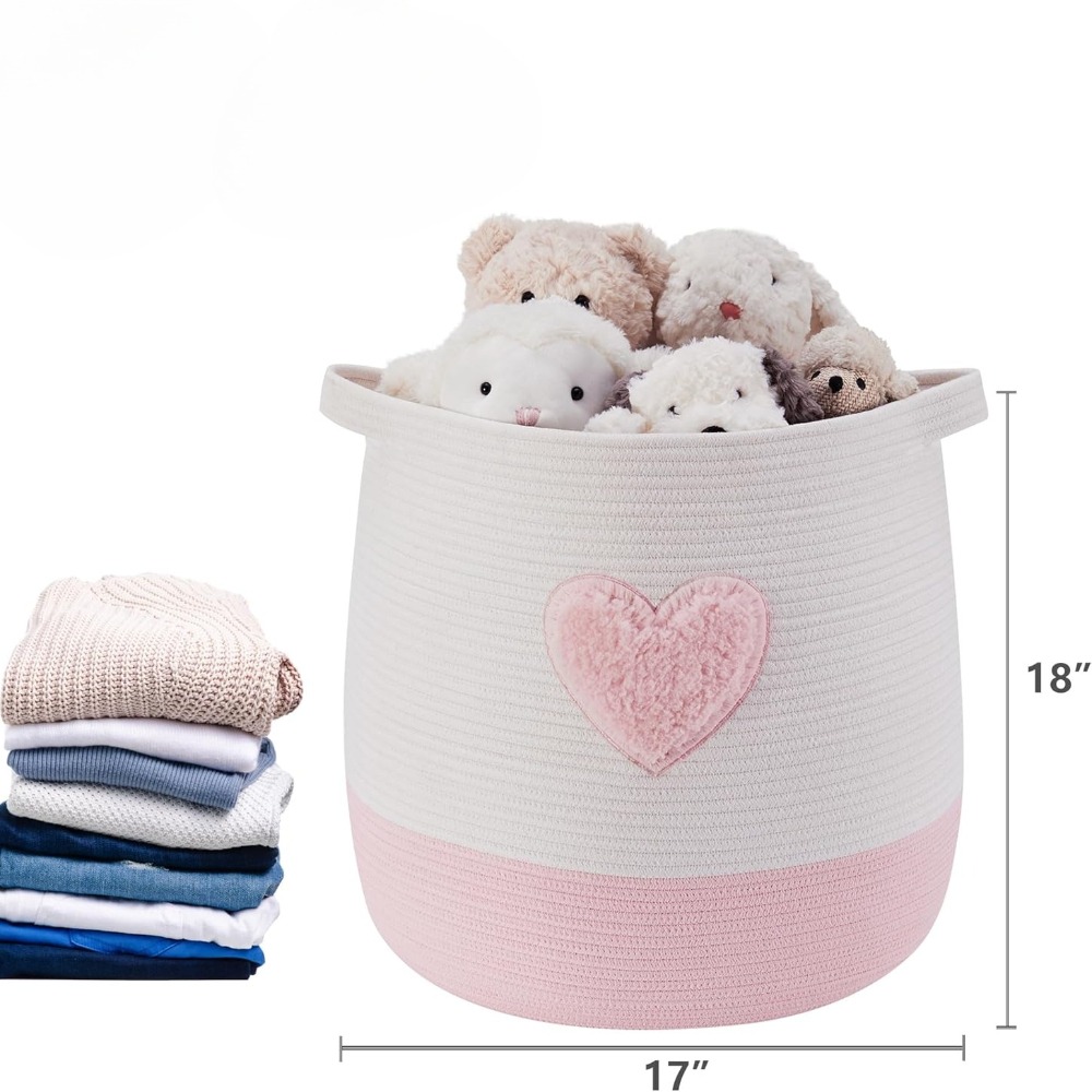 Pink Laundry Basket Hamper for - Baby Clothing Hamper recension och pris