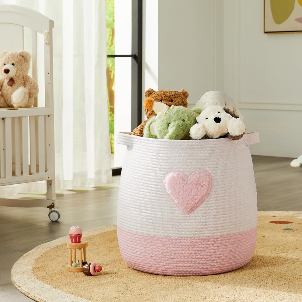 Pink Laundry Basket Hamper for - Baby Clothing Hamper recension och pris