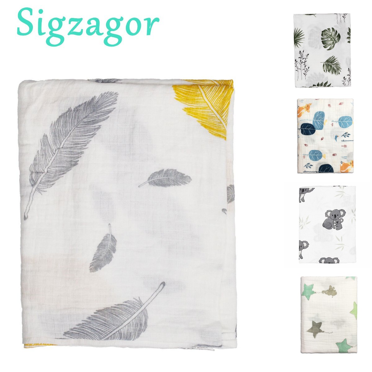 [Sigzagor] Muslin Swaddle Blan - Muslin Swaddle Wrap recension och pris
