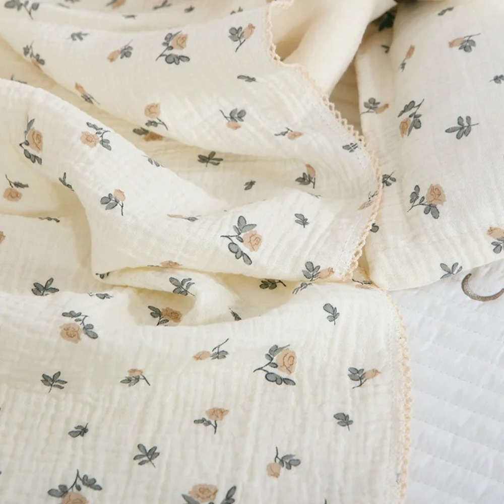 Soft Floral Muslin Baby Blanke - Muslin Swaddle Wrap recension och pris