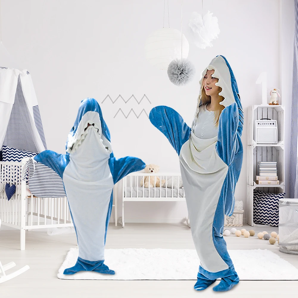 Shark Blanket Adult Cartoon Sl - Fleece Sleep Bag recension och pris