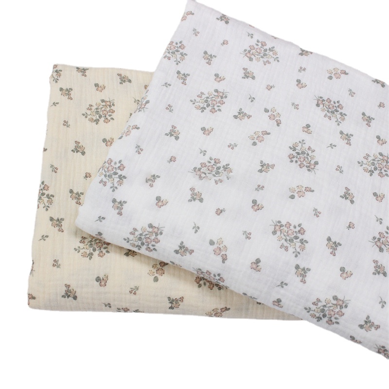 Flower Print Double Gauze Cott - Baby Clothing Patterns recension och pris