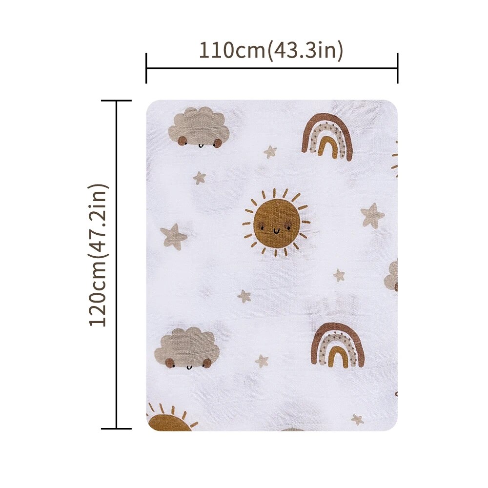 120x110cm Bamboo Cotton Baby M - Muslin Swaddle Wrap recension och pris